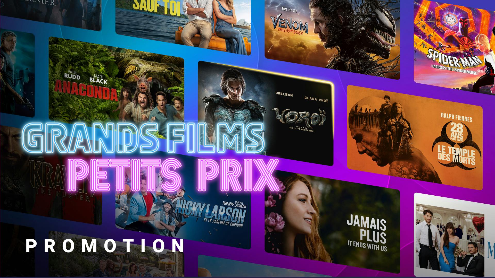 Grands films à petits prix dès 0,99€