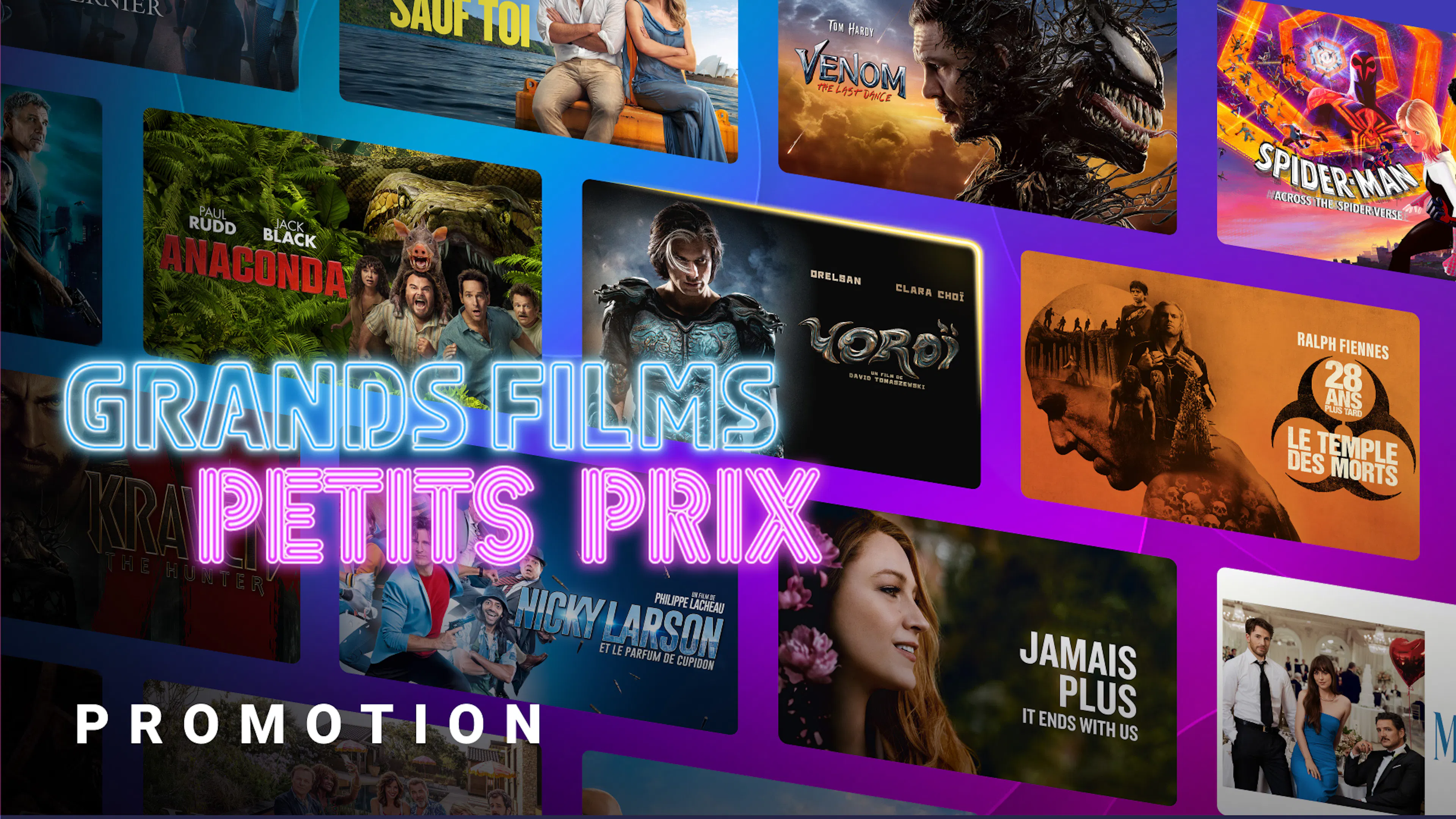 Grands films à petits prix dès 0,99€
