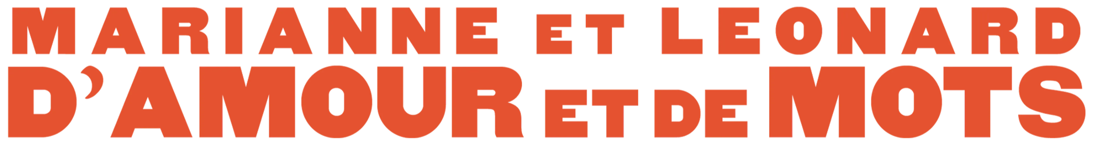 Marianne et Leonard : d'amour et de mots