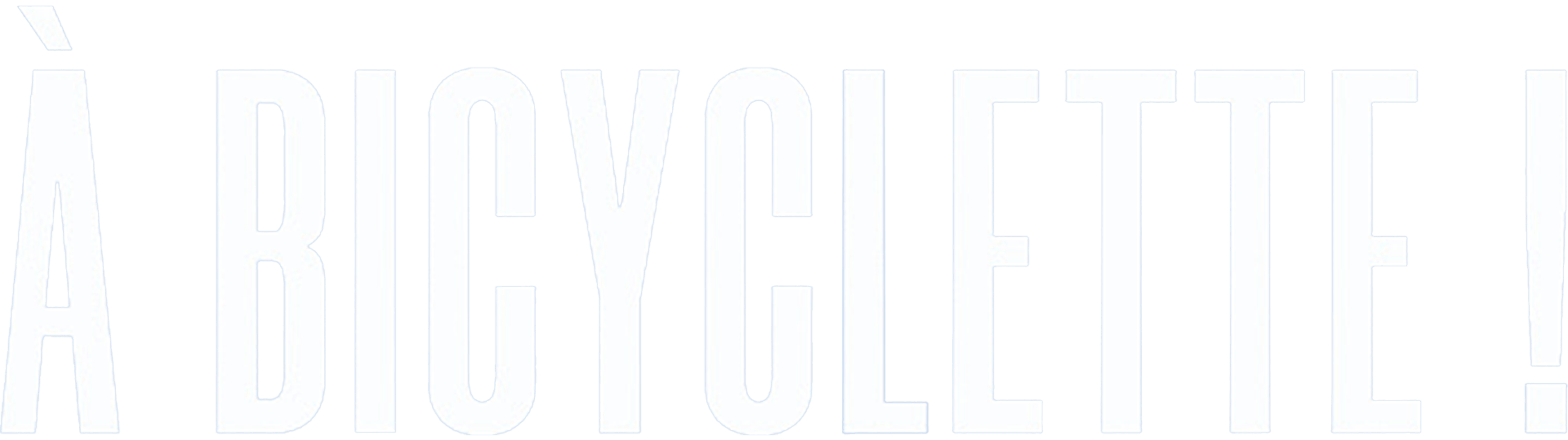 À bicyclette!