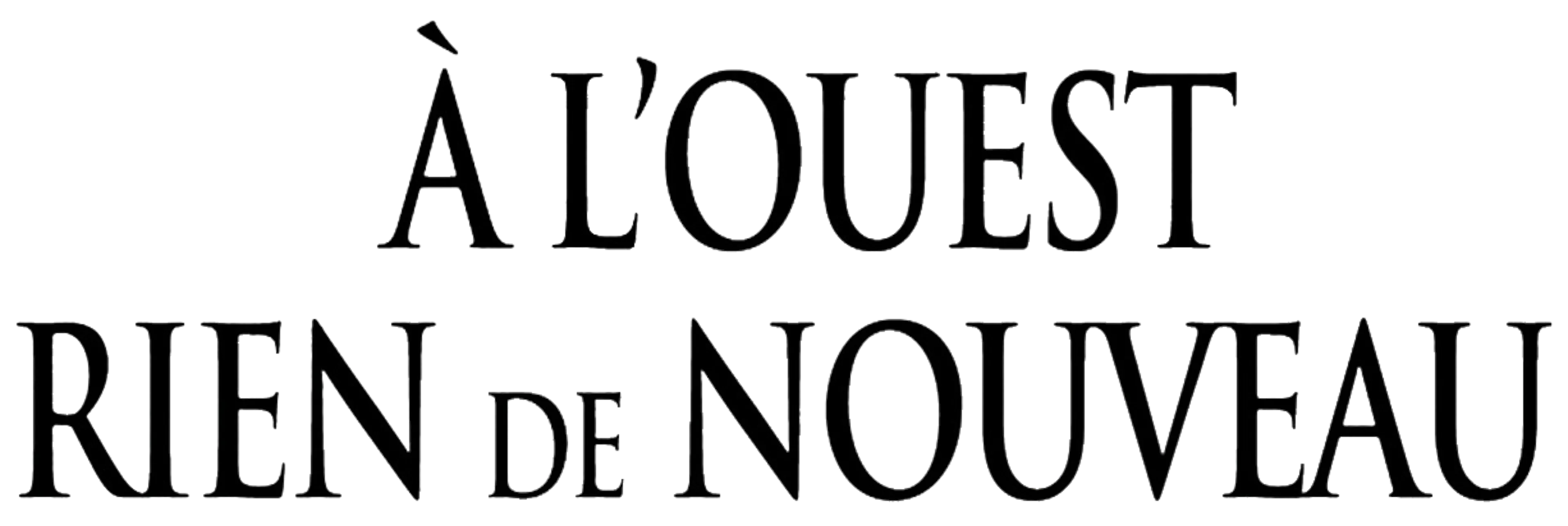 A l'Ouest, rien de nouveau